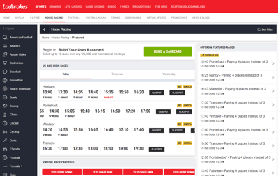 Ladbrokes screenshot