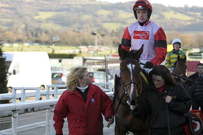 Ruby Walsh Parading Ahead of Tony McCoy at Cheltenham