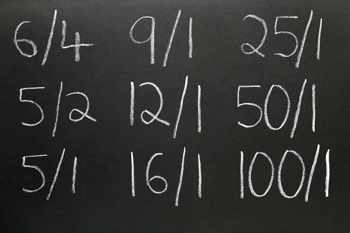 Blackboard with odds