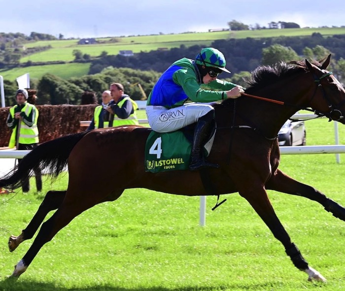 Listowel Racecourse jockey and horse