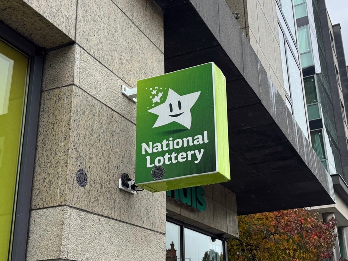 Ireland's National Lottery sign