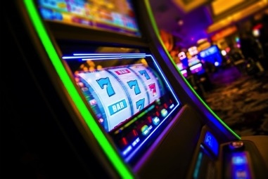 Slot machine up close