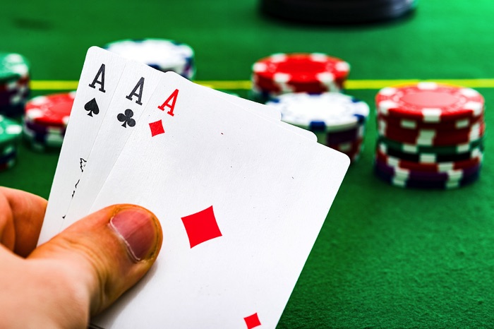 Poker cards and chips